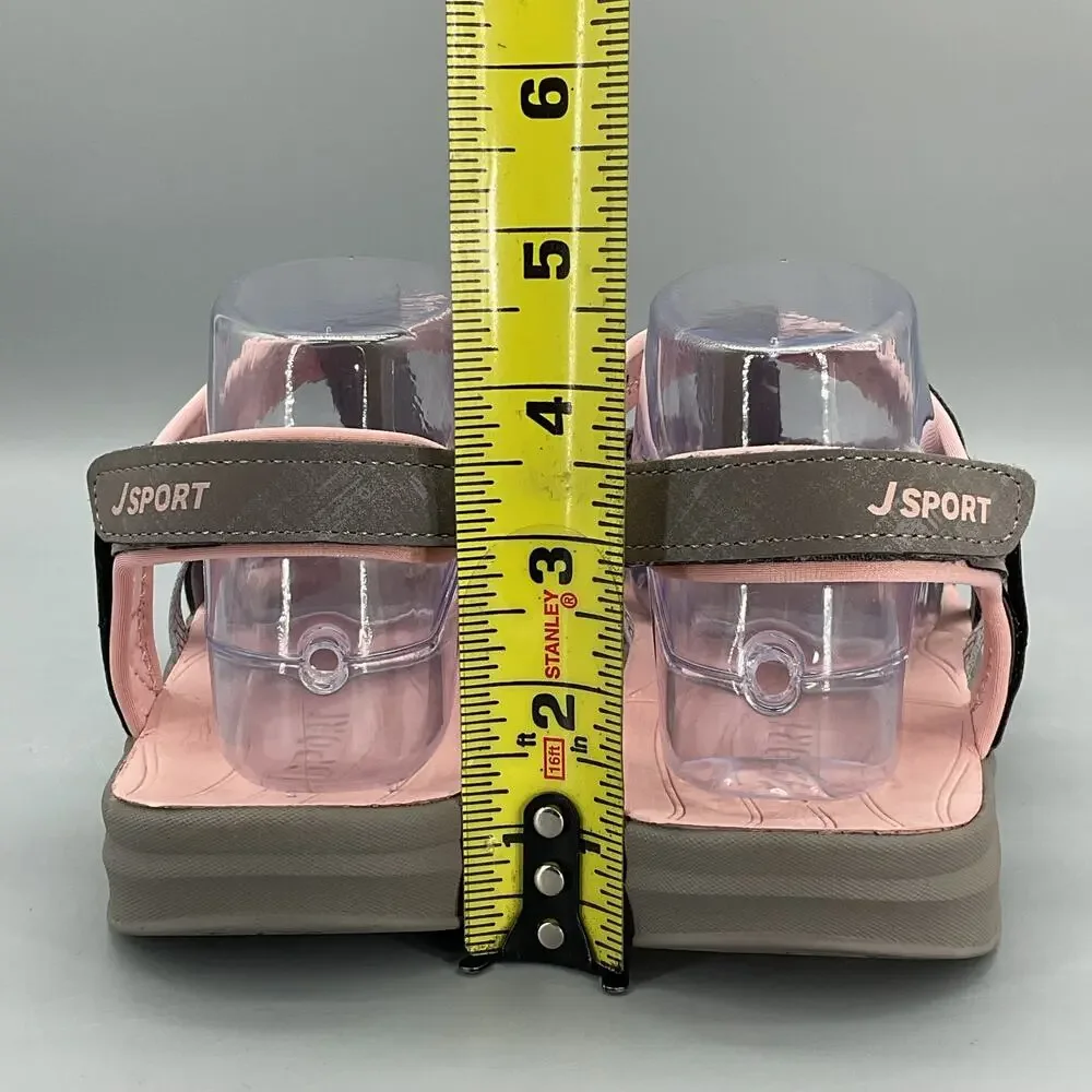NEW Jsport Women’s Kaia Walking Sandals Grey/Pink Size 8